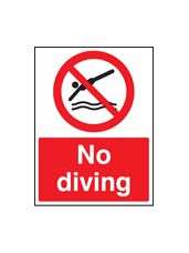 No diving sign