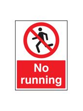 No running sign