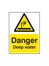 Danger deep water sign