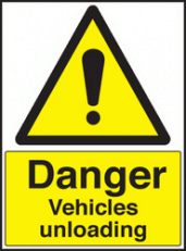 Vehicles unloading sign