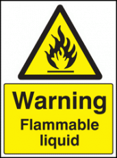 Flammable liquid sign