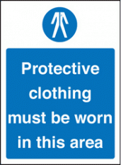 Protective clothing must be worn in area sign