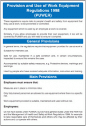 PUWER guidance poster poster 58990