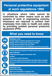 Personal protective equipmentment regs poster 58113