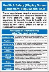 Display screen equipmentment regulations poster 58115