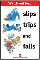 Safety slips trips falls poster 59803