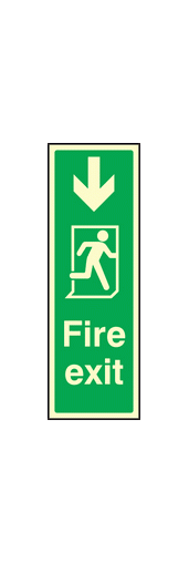 Fire exit down sign