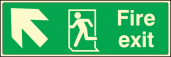 Fire exit up and left sign