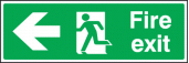 Fire exit left sign