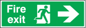 Fire exit right sign