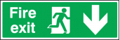 Fire exit down sign