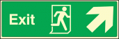 Exit arrow up and right sign