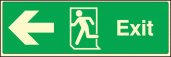 Exit left sign