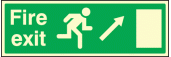 Fire exit up and right sign