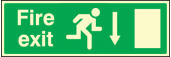 Fire exit down sign