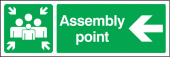 Assembly point left sign