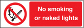 No smoking or naked lights sign