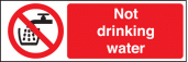 Not drinking water sign