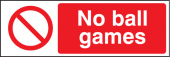 No ball games sign