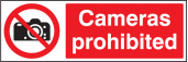 Cameras prohibited sign