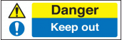 Danger keep out sign