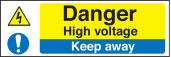High voltage keep away sign