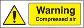 Warning compressed air sign