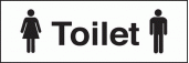 Toilet with male & female symbol sign