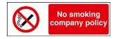 No smoking company policy sign