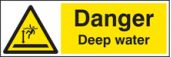 Danger deep water sign