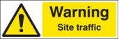 Warning site traffic sign