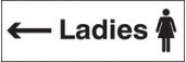 Ladies arrow left sign