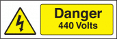 Danger 440 volts sign