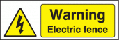 Warning electric fence sign