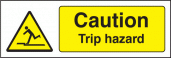 Caution trip hazard sign