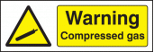 Warning compressed gas sign