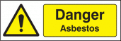 Danger asbestos sign