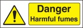 Danger harmful fumes sign