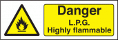 LPG highly Flammable sign