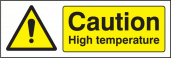 Caution high temperature sign