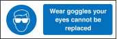 Wear goggles sign