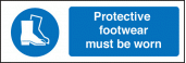 Protective footwear must be worn sign