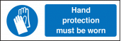 Hand protection must be worn sign