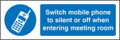 Switch mobile silent when enter meeting sign