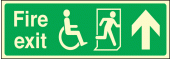 Disabled fire exit sign