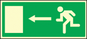 Fire exit left sign