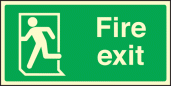 Final fire exit left sign