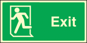 Final exit left sign