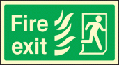Fire exit right HTM sign